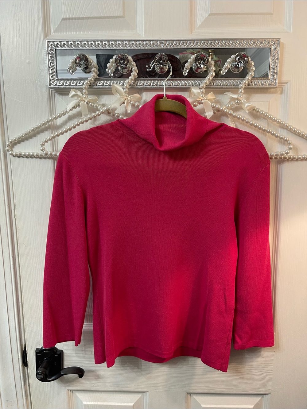 Vintage Joseph A Hot Pink Cowl Neck Sweater